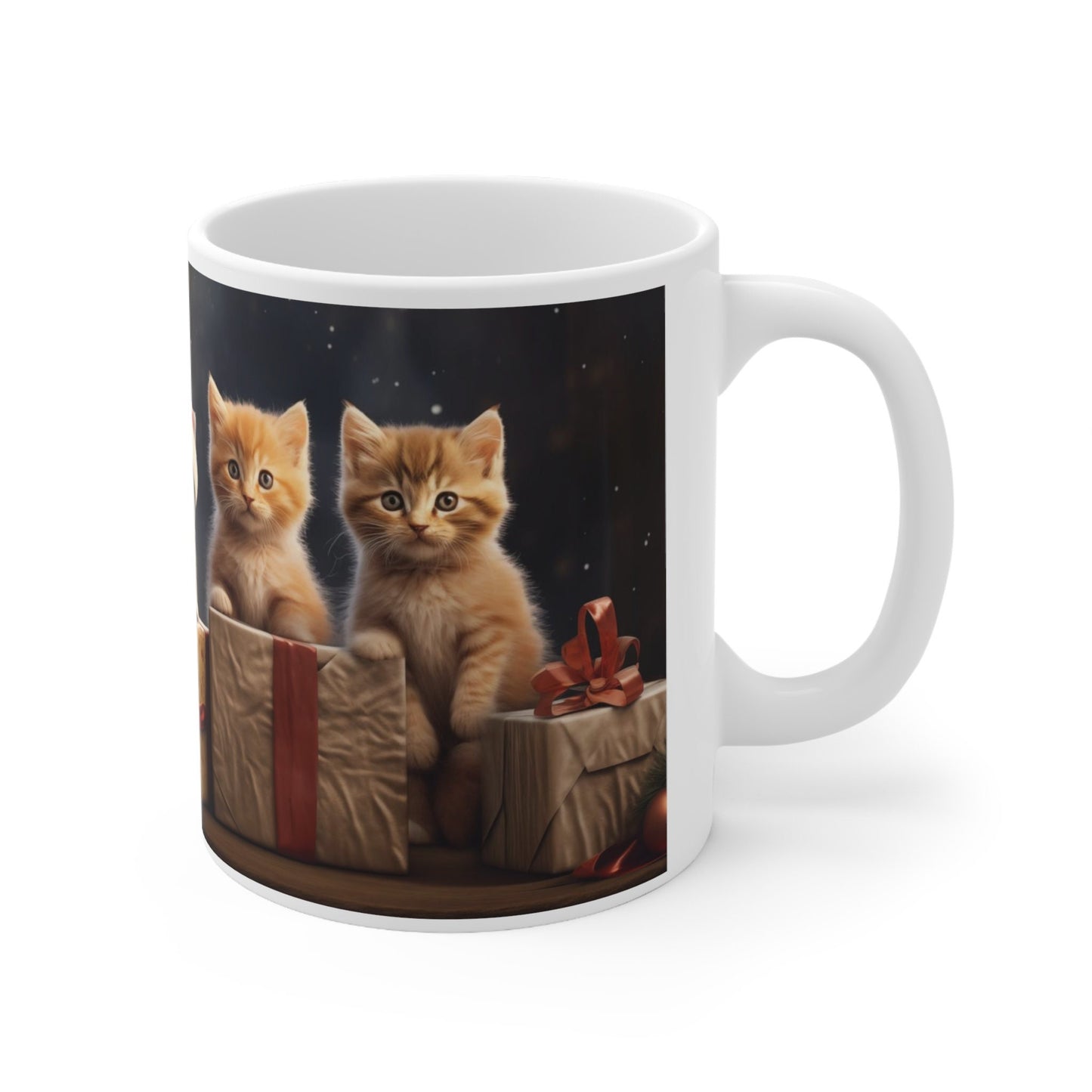 Cute Christmas Kittens Ceramic Mug