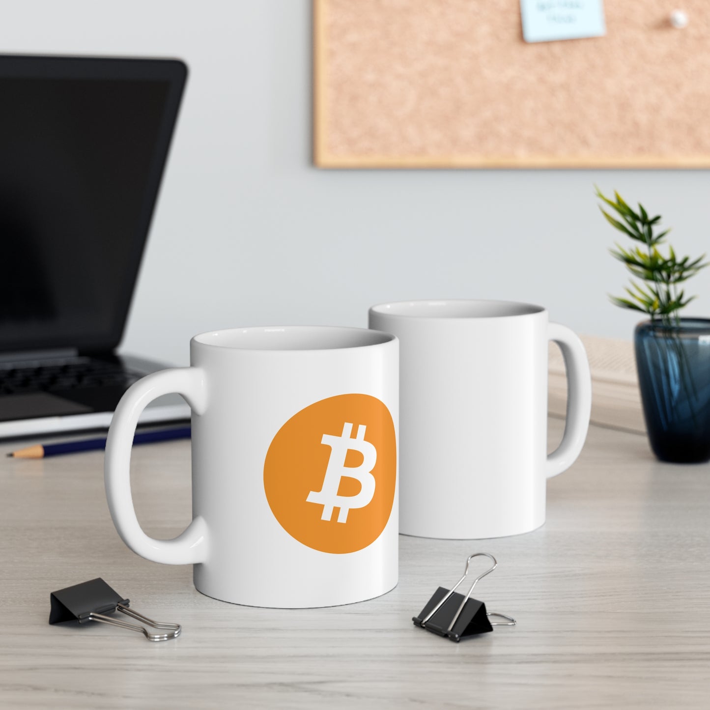 Bitcoin logo mug